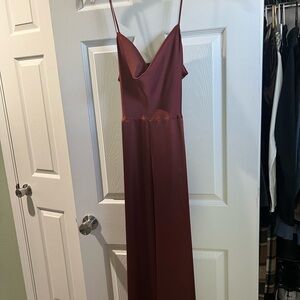 Express copper satin Spaghetti Strap Romper